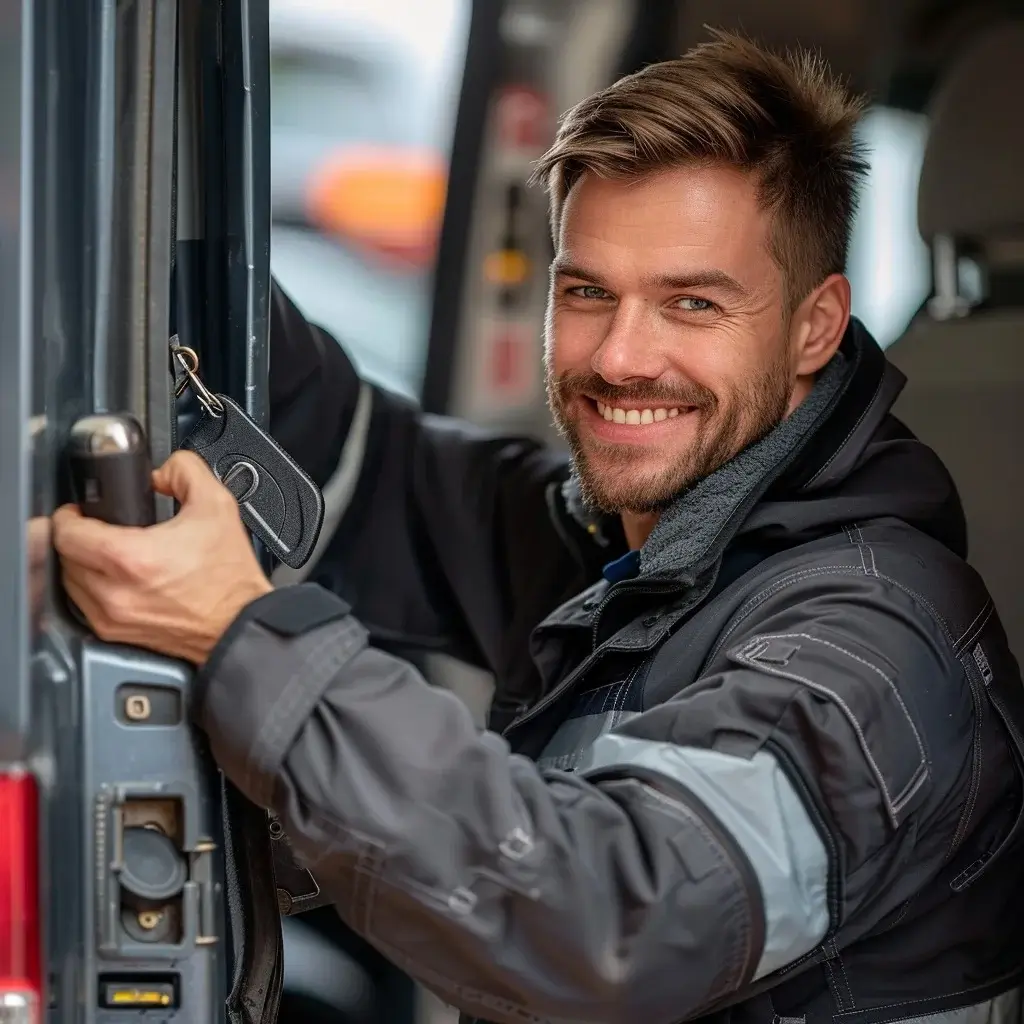 Chaveiro da Chaveiro Algarve 24/7 que abre a fechadura do carro